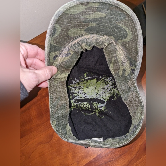 Military cadet Camo Cap Ladies Medium 100% Cotton EUC - Picture 6 of 6